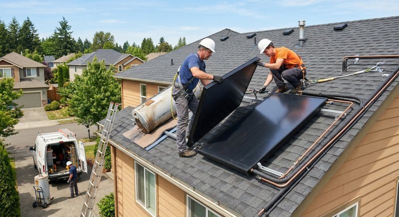 Solar Water Heater Replacement project example